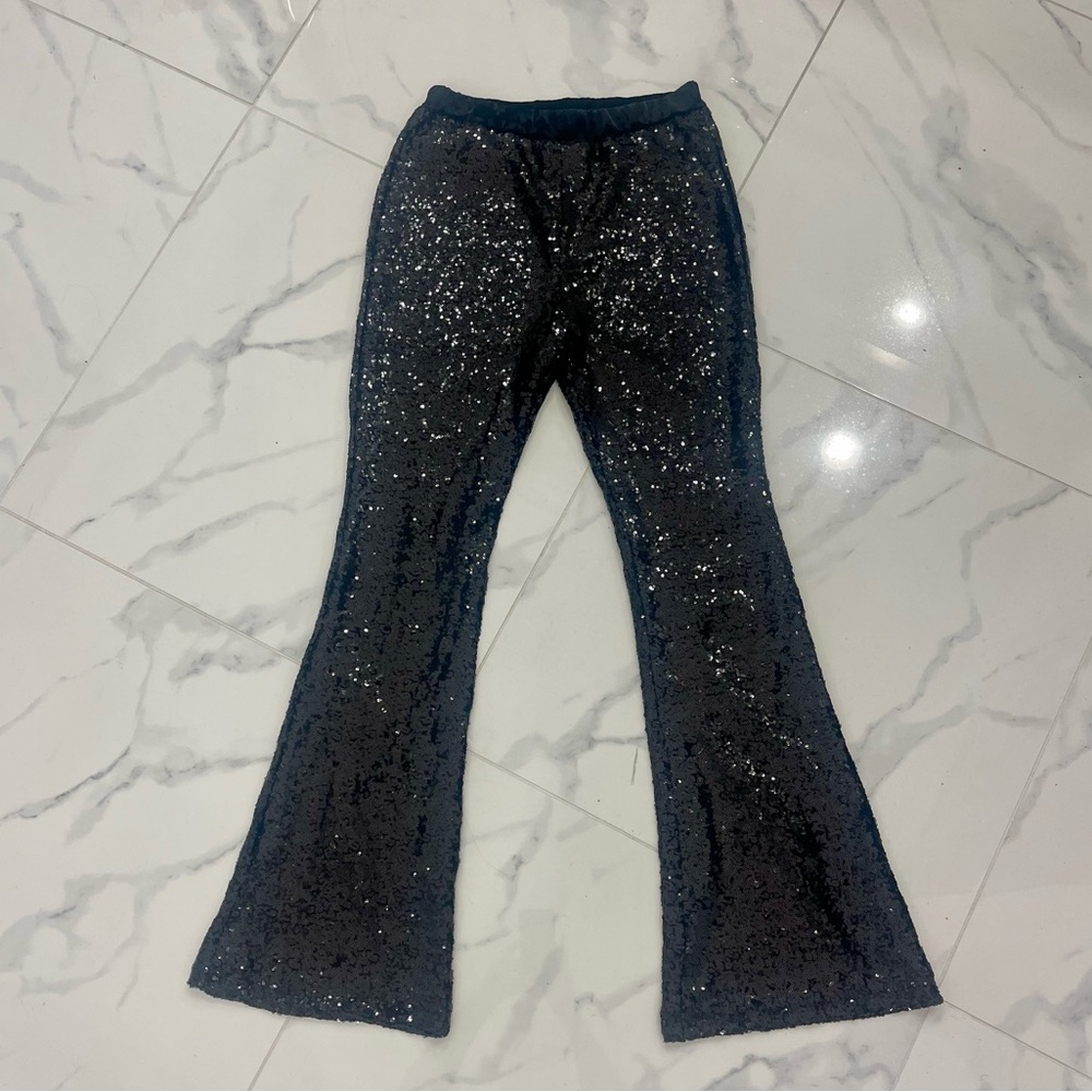 Black Sequined Pants